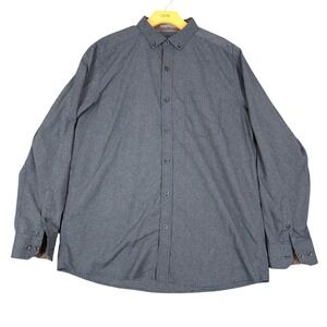 Johnston & Murphy XC4 Extreme Comfort Men's Button Down Shirt L Blue Micro Dot